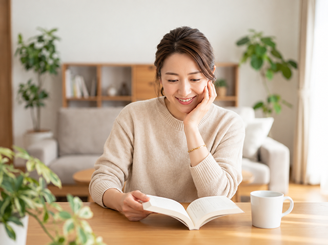 リラックスして過ごす女性のイメージ